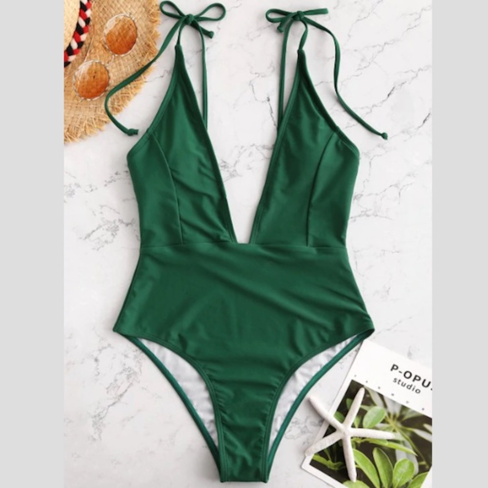 Zaful BRAND NEW tie shoulder backless one piece